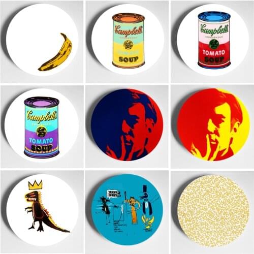 Ligne Blanche Decorative Plate Atmosphere Art Plate High-End Ornaments Wall-Hanging Living Room Bar Decor