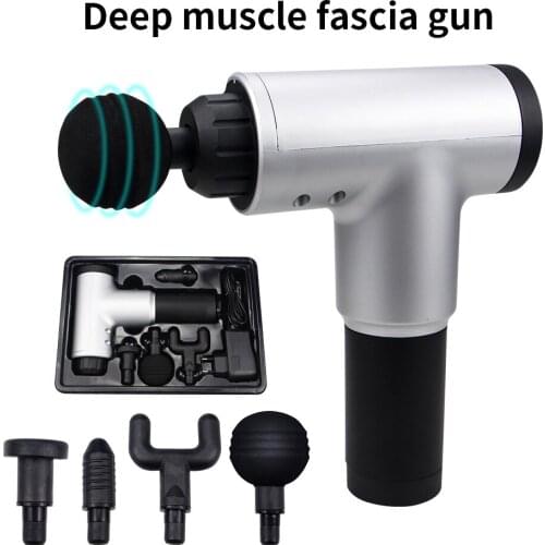1200-3300r/min Electric Muscle Massage Gun 2000mA Deep Tissue Massager Therapy Fascial Gun Exercising Pain Relief Body Shaping