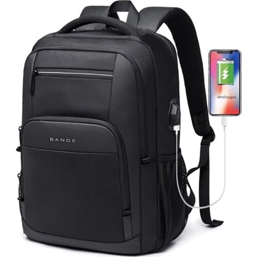 BANGE New Large Capacity 15.6 inch Daily School Backpack USB Charging Women Laptop Backpack for Teenager