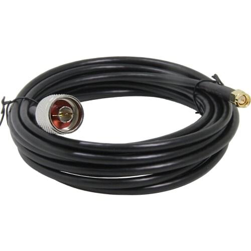 12ft Low-Loss Coax Extension Cable (50 Ohm) - SMA Male to N Male - for 3G/4G/LTE/Ham/ADS-B/GPS/RF Radio to Antenna