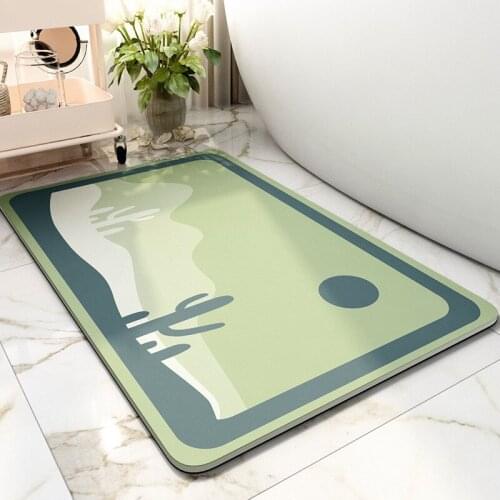 Modern Quick-Dry Bathroom Mat Water Absorbent Shower Room Carpet Entrance Doormat Washable Floor Mat Kitchen Anti-Slip Rug