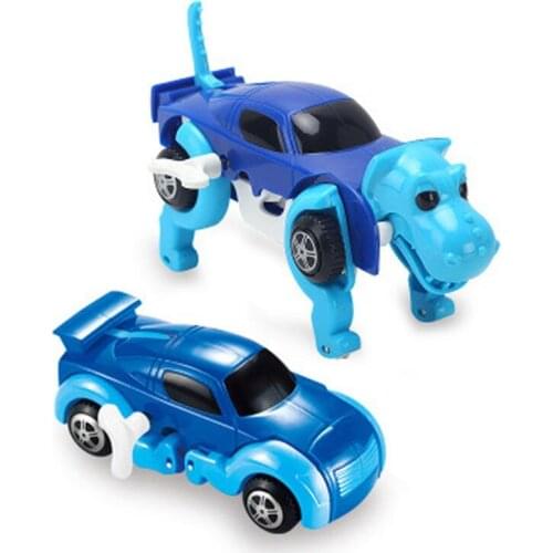 Cool Automatic Transform Dog Car Vehicle Clockwork Wind Up Toy Variety Cute Funny Children Kids Babies Model Toys Gift 4 Colors