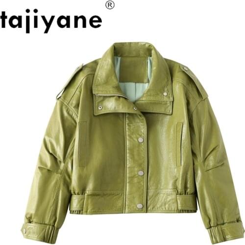 Tajiyane 2021 Spring Real Leather Clothes for Women Ladies Genuine Sheepskin Jacket Woman Cotas Korean Style Femme Veste TN1893
