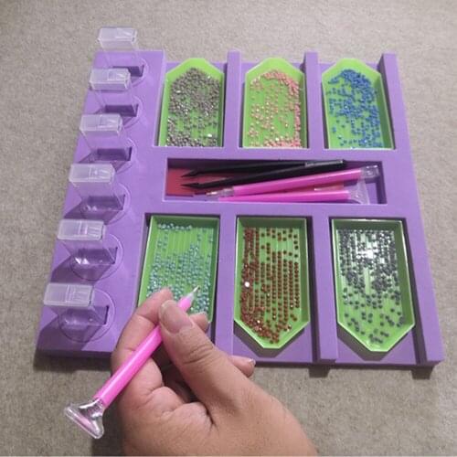 1pc Diamond Painting Tray Organizer Holder Diy Diamond Painting Kits Painting With Diamond Accessory