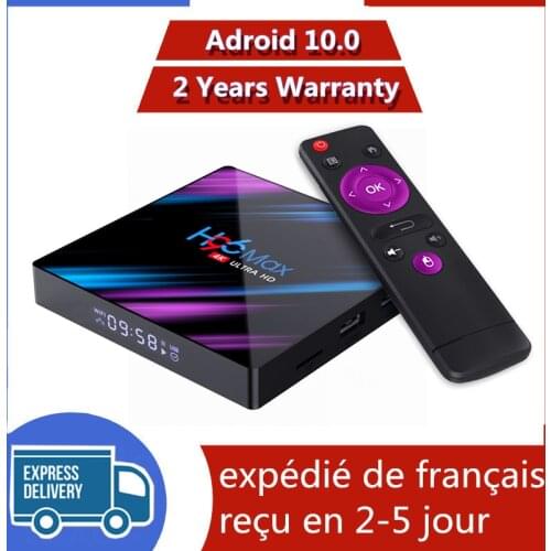 H96Max Smart Android 10.0 tv box 4G 64G RK3318 Box Supoort Bluetooth 4K H96 Max 4G 32G smart tv Set Top Box ship from France