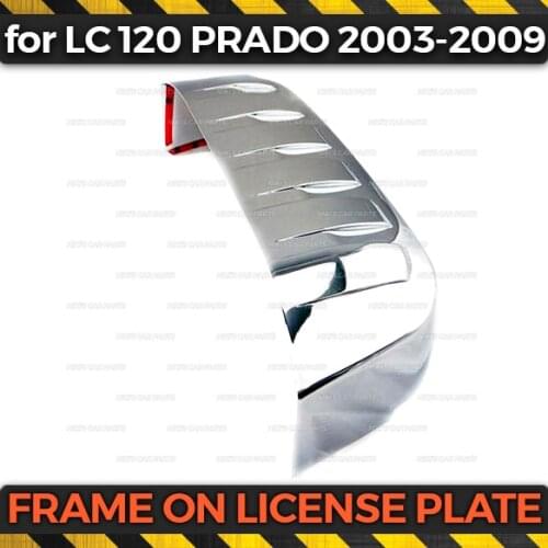 Frame on license plate case for Toyota Land Cruiser Prado FJ 120 2003-2009 ABS plasticl 1 set / 1 pcs molding decoration