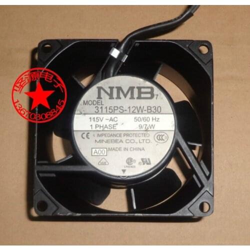 NMB-MAT 3115PS-12W-B30 A00 DC 115V 9W 80x80x38mm Server Cooling Fan