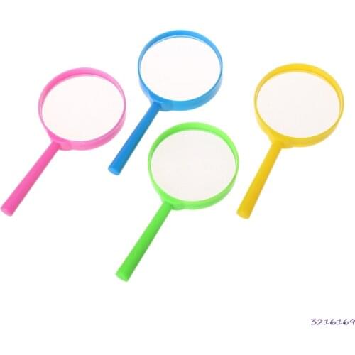 Portable Handheld Magnifier 60mm 3X Magnifying Loupe Reading Glass Lens Kids Toy Random Color