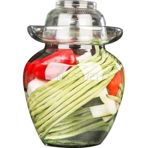 Transparent Pickle Jar Thicken Glass Kimchi Container Cabbage Pickled Jars Food Sealed Storage Pickling Jar Kitchen Accessories