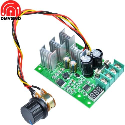 DC 6-60V 30A Digital LED Display Motor Speed Controller Governer Speed Control PWM Linear DC Motor 12V 24V 36V Adjustable
