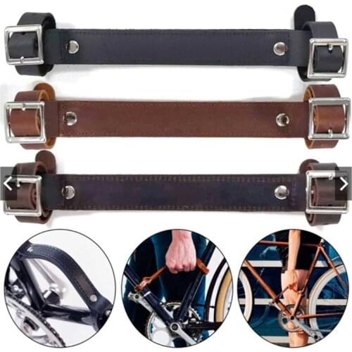 PU Leather Bike Handle Strap Bicycle Frame Carry Lifter Cycling Carrying Band Lifting Grip