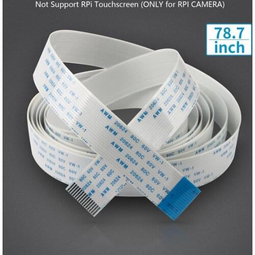 3 PCS Extention Flex Cable For Raspberry Pi Camera 2M 15 Pin FFC Wire Flex Ribbon Cables For Raspberry Pi 3 Model B+ / 3 / 2