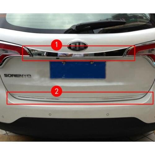 For Kia Sorento 2013-2014 High-quality ABS Chrome rear trunk door decorative strip tailgate styling strip Car styling