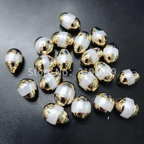 24K gold pearl fashion Jewelry Beads Connector Electroplating serging For DIY accessories accessories