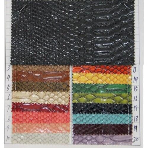 Snake Print pvc leather / high light leather luggage bags Snake Print / highlight Snake Print synthetic leather/ wholesale