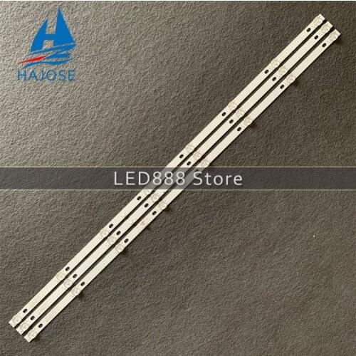 10set=30pcs 828MM 8LED(6v) LED backlight strip for JS-D-JP43DM-A81EC JS-D-JP43DM-B82EC (80227) E43DM1000 MCPCB