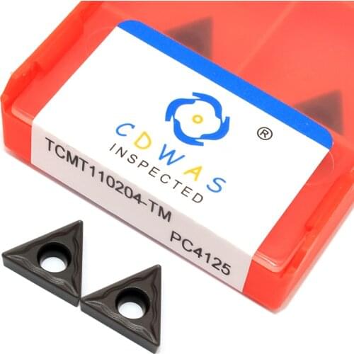 10PCS TCMT110204 TM PC4125 High Quality Black Carbide Inserts Internal Turning Tool TCMT 110204 CNC Lathe Cutter Tools For Steel