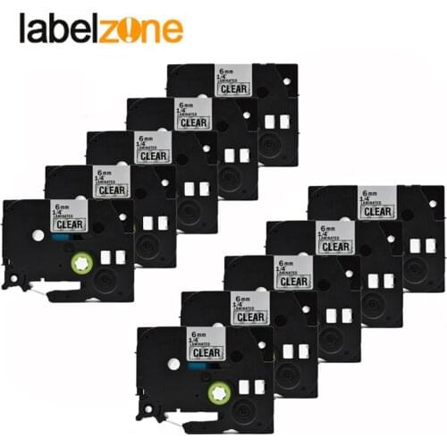 10Pack tze111 6mm label tape Compatible Brother p-touch printers tze-111 tz111 tz-111 tz tze 111 tze tape ribbon for p-touch