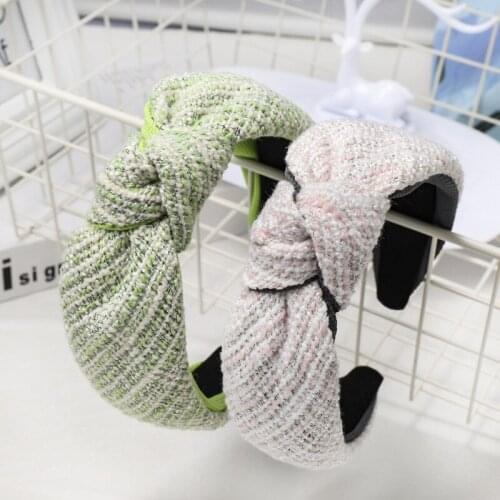 2019 Fashion Vintage Plaid Wide Hairband For Women Hair Bands Hair Clips Headbands Girls Hair Accessories bandeau cheveux