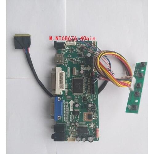 40pin for 15.6" LP156WH3(TL)(AB)/(TL)(AC) 1366X768 Panel Screen M.NT68676 HDMI DVI VGA LED LCD Controller board Kit DIY