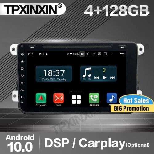 128G Carplay Car Radio 2 Din Stereo Receiver Android For VW Golf Passat Touareg Tiguan Magotan IPS GPS Player Audio Head Unit