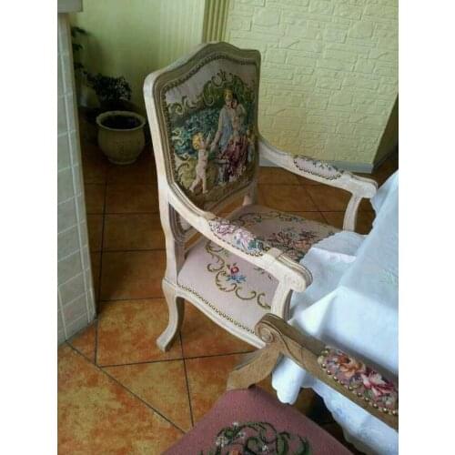 Free Shipping 10K+20K chair cover, needlepoint woolen handmade chair covers with arms