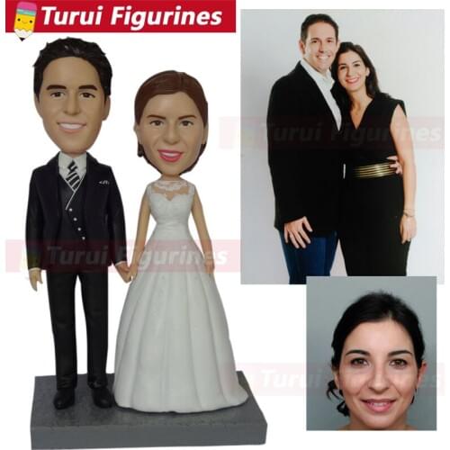 Bobblehead Customizer china artist custom made wedding cake topper from bride & groom photos wedding decorations home decor doll
