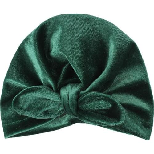 Baby Hats Autumn Spring Winter Bowknot Beanie Caps Elastic turban hats Toddlers infants velvet Caps Warm bebe girl boys caps