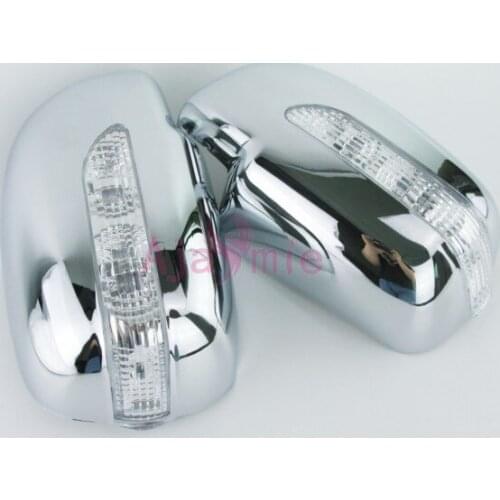 Door Mirror Overlay cover with LED Turn signal 2012 2013 2014 Chrome Car Styling For toyota Innova Accessories