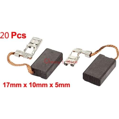 Electric Drill Motor Carbon Brushes Replacement 17mm x 10mm x 5mm 20 Pcs