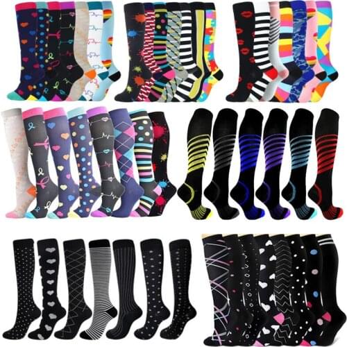 3/6/8 Pairs Per Set Men Compression Socks Sport Compression Stockings Soccer Sports Wear Female Woman socks Gift Persent