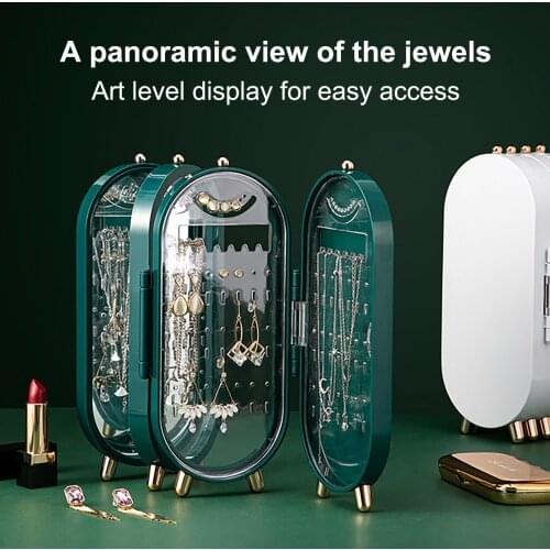 NEW Desktop Jewelry Storage Box Earrings Jewelries Multilayer Dustproofs Jewelry Box Multi-Function Jewelries Boxes Organizer