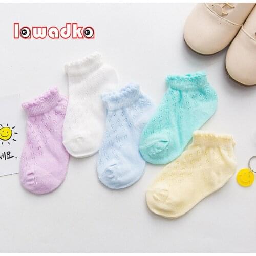 Lawadka 5 pair/pack Socks for Newborns Summer Mesh Socks for Girls Cotton Newborn Baby Boy Socks Infant Baby Cheap Stuff 2020