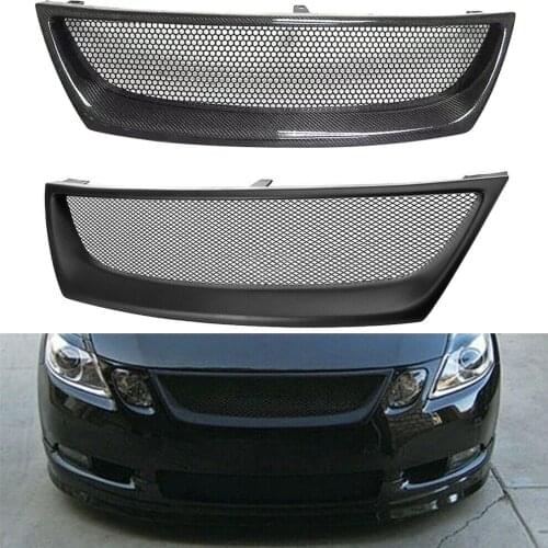 Front Bumper Center Grille Grill Refit For LEXUS GS300 GS350 2006-2008 Matt Black, Carbon Fiber