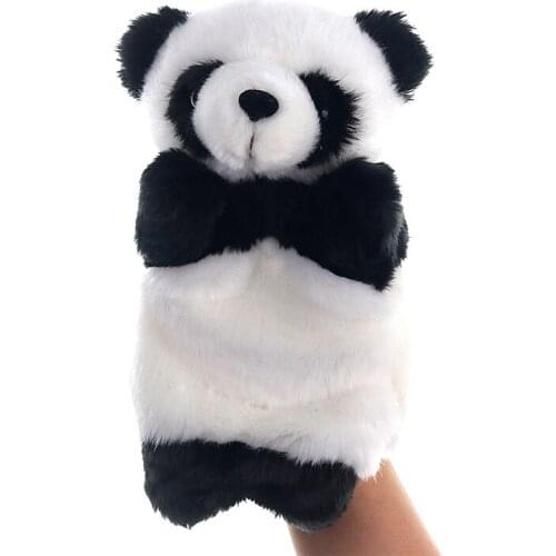 Plushies Toy Panda Hand Puppet Kindergarten Storytelling Stuffed Anime Doll for Baby