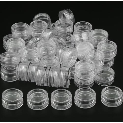 100Pcs 3g Empty Jar Container Pot with Lid for Cosmetic Lotion Lip Balm Cream