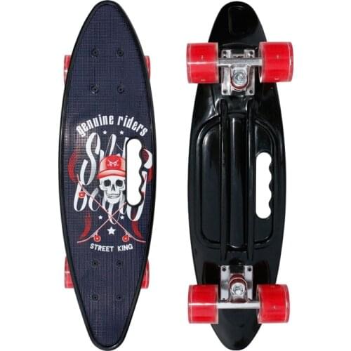 Single Rocker Skateboard Fishboard ABS Board PU Flash Wheel Banana Penny Skateboard 23in Cruiser Scooter Men Women Skating Deck