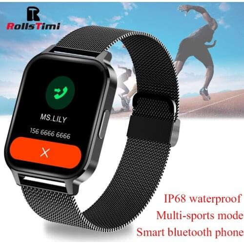 Rollstimi smart watch men full touch fitness heart rate monitoring IP678 waterproof Lady sports smart bracelet for Android IOS