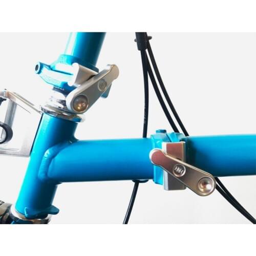 TWTOPSE H&H Bicycle Lever C Clamp For Brompton Folding Bike Hinge Lever Clamp Aluminum Alloy CNC Folding Buckle C Buckle 1 Pair
