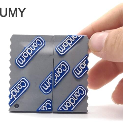 Cartoon condom model usb flash drive 64gb 32gb 16gb 8gb 4gb memory stick real capacity pen drive creative gift cle usb pendrive