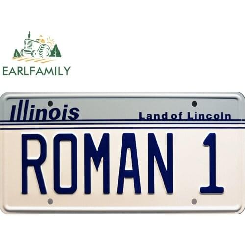 EARLFAMILY 30cm x 15.1cm for Illinois License Plate Vinyl Car Stickers Scratch-proof Window Decal Decoration for Trunk Bumper