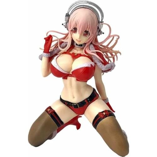 Japanese Nitro Super Sonic Super Sonico Christmas Ver. PVC Action Figure Stand Anime Figure Sexy Gir Collection Statue Doll Gift