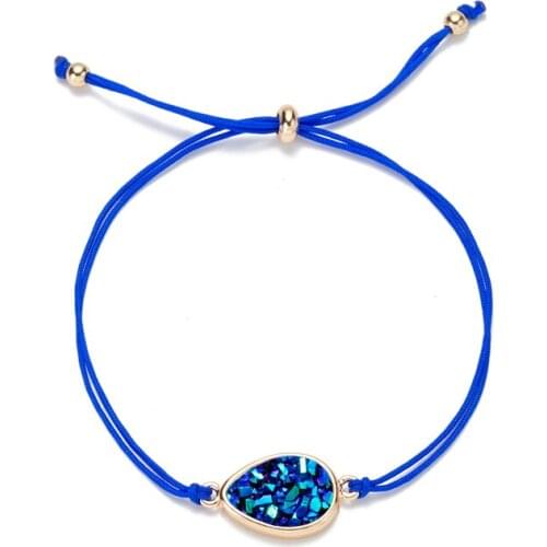 Natural Stone Jewelry Crystal Charm Bracelet Rope Chain Color Bracelet For Women Gift Bracelets & Cuff Bangles Gift