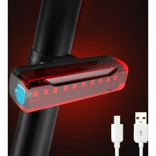 USB Rechargeable Bicycle Rear Light Waterproof MTB Road Bike Taillight High Visibility Red LED Tail Light Cycling Back Lantern