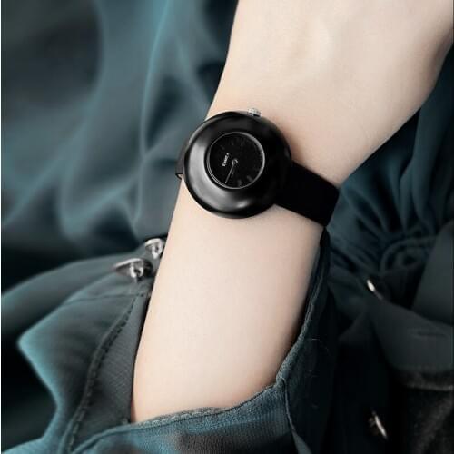 2020 Ladies gift women black watch Enmex simple brief face black Starlight in the night sky quartz fashion wristwatch