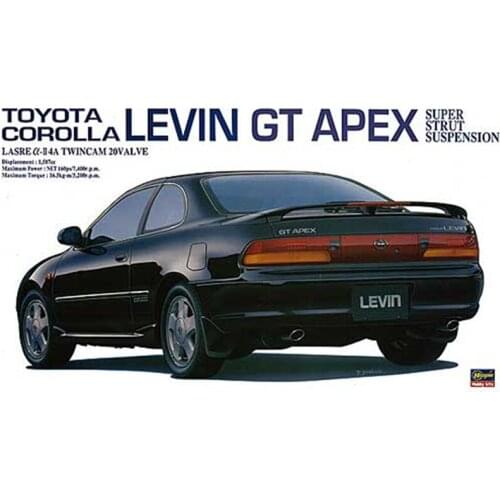 1/24 Hasegawa Plastic Assembly Car Model Toy Toyota Corolla Levin GT APEX Static Model DIY Assembly Kit #20254