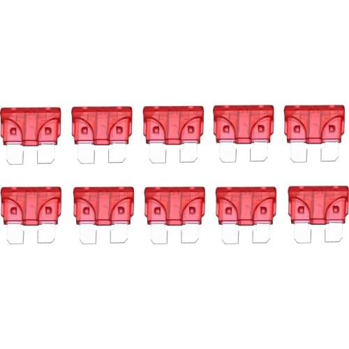 10pcs/set 10A Car Fuse Coded Standard ATO / ATC Blade Fuse for Auto Car Truck Accessories