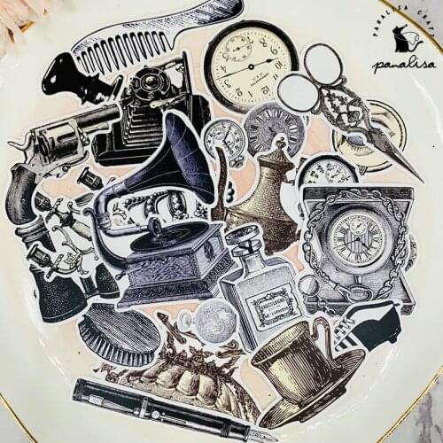 Panalisacraft 24pcs Junk journal Gorgeous vintage stickers paper for Scrapbooking Happy Planner/Card Making/ Journal Project