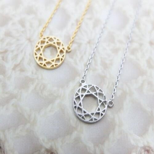 30PCS/lot Fashion Rose gold plating necklace Astrology Compass necklaces for women wholesale Hollow round pendant