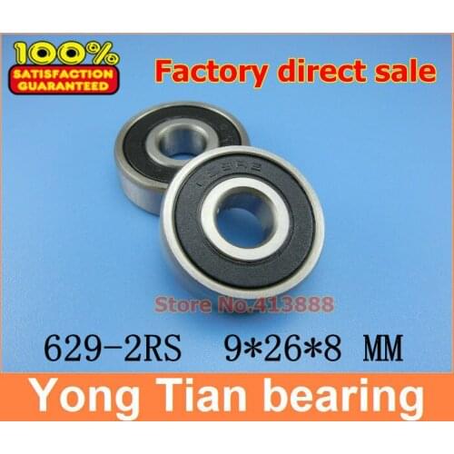500pcs free shipping double Rubber sealing cover deep groove ball bearing 629-2RS 9*26*8 mm